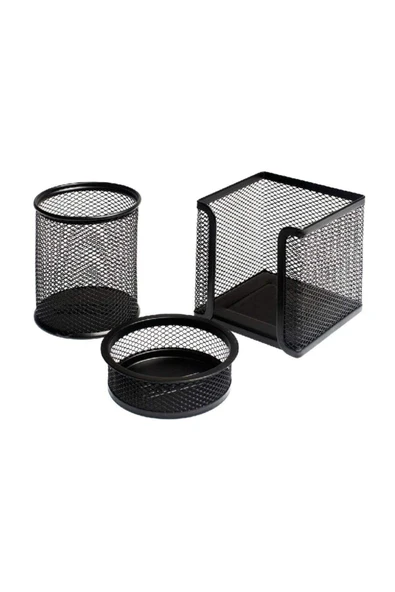 Bigpoint Lotte Metal Perfore 3`lü Set Siyah Fx - 1
