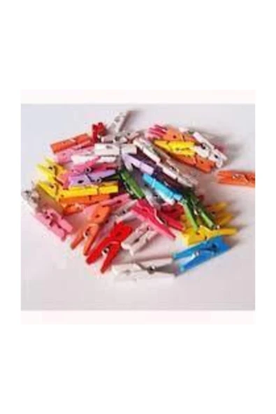 KRAF Kids Ahşap Mandal Büyük Renkli 25'li Kk166 ürün görseli 1