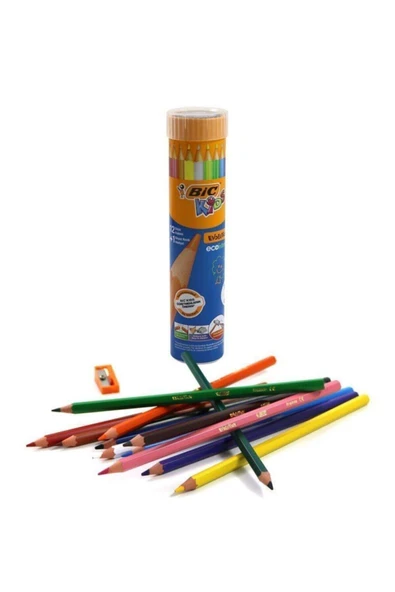Bic Kids Evolution Metal Tüpte Kuru Boya Kalemi 12+1 - Resim 2