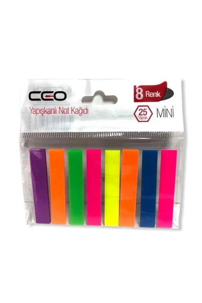 Ceo 8 Renk Mini Yapışkanlı Not Kağıdı Index - 1