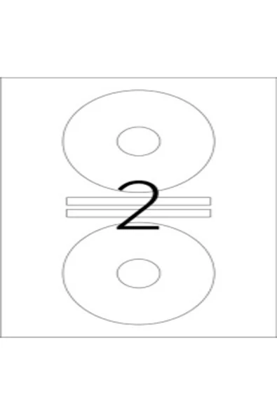AtaşehirBarkodEtiket Cd Etiket Lazer A4 Ebatında 117 Mm 100 Lü Paket 200 Adet - 1