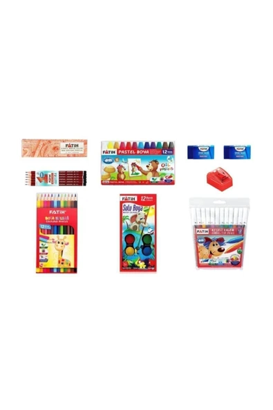 Fatih 9 Parça Okul Ve Boyama Seti ürün görseli 1