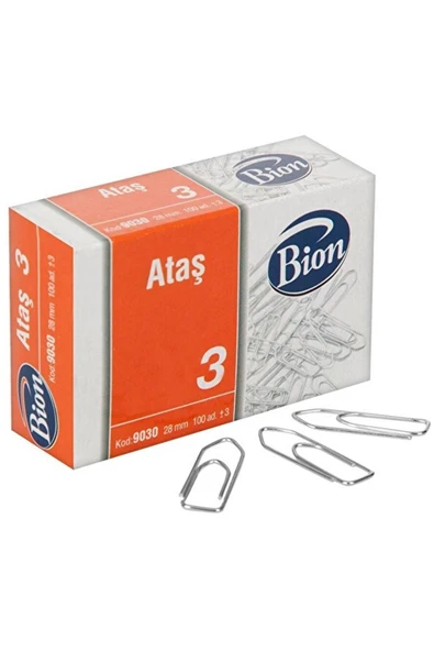 Mas Marka: 9030 Bion Ataş 28 Mm No:3 100'lü Paket Kategori: Ataşlar - 1