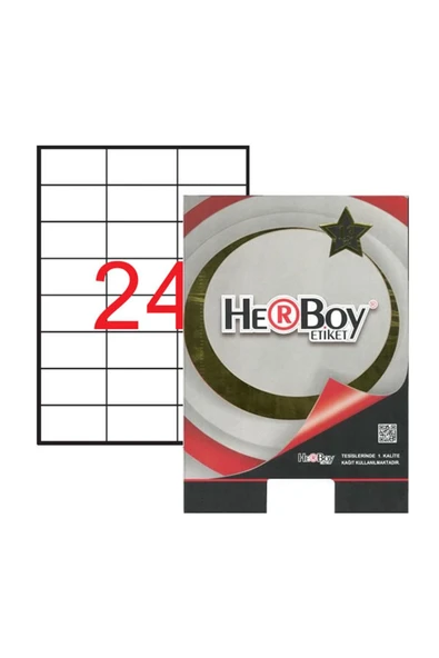 Herboy Hb-1037 70mmx37,12mm Beyaz Lazer Etiket - 1