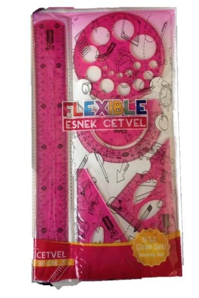 Mikro Flp-04 Esnek Cetvel 5 Li Çizim Seti - Resim 3