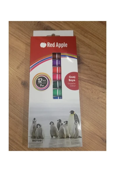 Red Apple Guaj Boya 12 Renk Tüplü ürün görseli 1