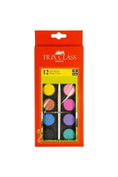TRİX CLASS Suluboya 12 Renk Kare ürün görseli 1