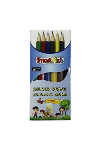 Globox Marka: 6 Renk Kısa Kuru Boya Kalemi 2966 Kategori: Kuru Boya Kalemi - Resim 2