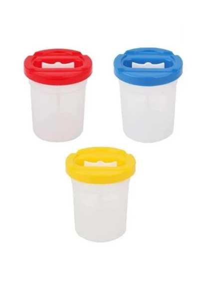 Ark Fırça Temizleme Sulu Boya Su Kabı 2 Bölmeli 0,33 Cc ürün görseli 1