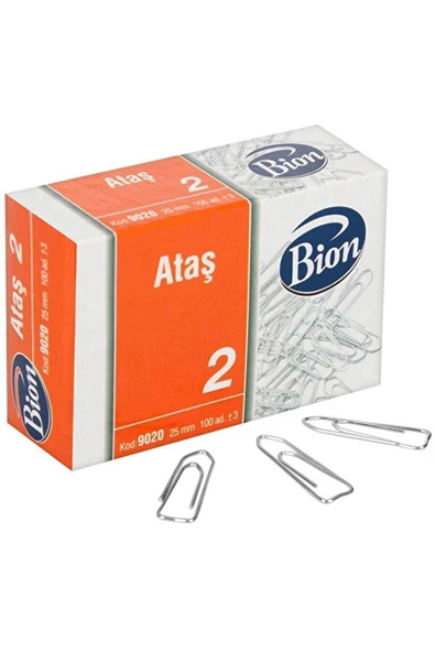 Mas Marka: 9020 Bion Ataş 25 Mm No:2 100'lü Paket Kategori: Ataşlar - 1