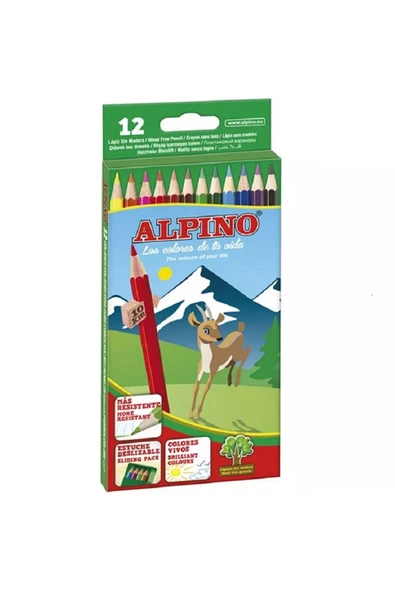 Alpıno 12 Renk Kuru Boya 1/1 Tam Boy Al-10654 - Resim 4