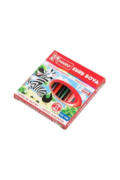 Mikro Kr-1101 12li Yarım Boy Kuru Boya Kalemi ürün görseli