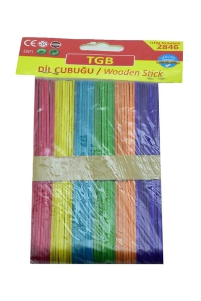 TGB Geniş Dil Çubuğu Renkli 50 Adet - 2