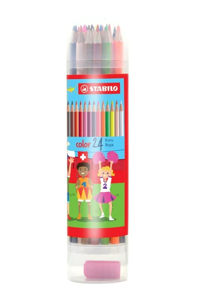 Stabilo 1224/77-Pt 24 Renk Tam Boy Kuru Boya Pls.K - Resim 2