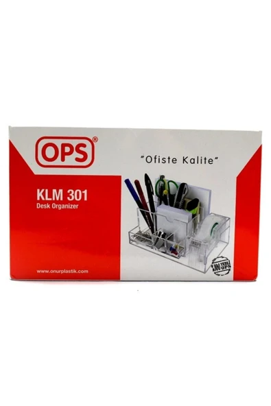 Ops Masaüstü Organizer Bantlıklı Kalemlik Klm-301 Şeffaf - Resim 2