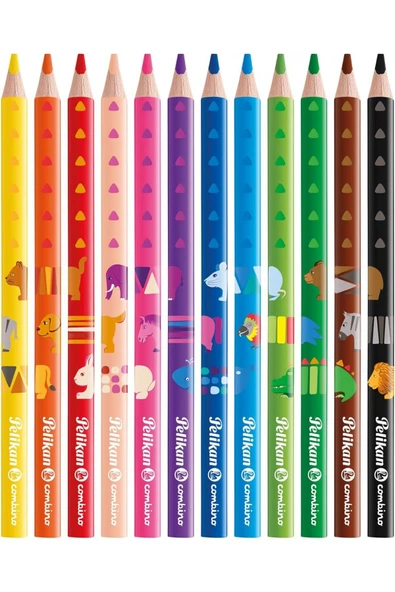 Pelikan Combino 12'li Jumbo Kuru Boya Kalemi / 811194 - Resim 2