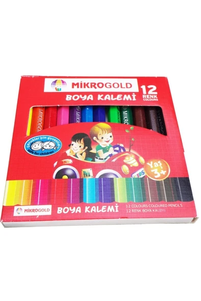 MİKROGOLD 12 Renk Kuru Boya Kalemi 1/2 Boy ürün görseli 1