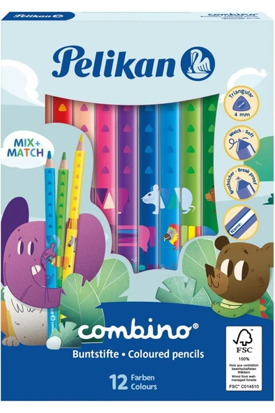 Pelikan Combino 12'li Jumbo Kuru Boya Kalemi / 811194 ürün görseli