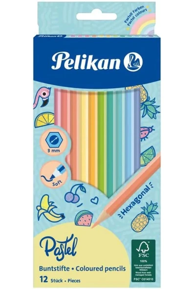 Pelikan 12'li Pastel Kuru Boya Kalemi / BSP12LN ürün görseli
