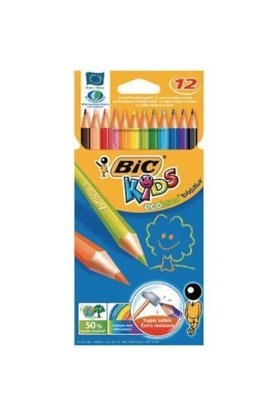 Bic Evolution Kuru Boya Kalemi 12`li Kutu 3270220060963 ürün görseli