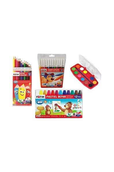 Fatih Okula Dönüş 4'lü Boyama Seti