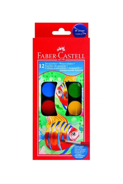 Faber Castell Okul Seti 3 - Kuru Boya, Suluboya, Keçeli Kalem, Pastel Boya ( 12 Renk ) - 5