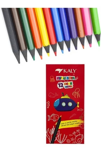 Kaly 12 Renk Tam Boy Kuru Boya Seti ürün görseli 1