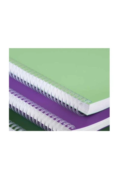 Mopak A4 72 Yaprak Spıralli- Plastik Kapak Defter Neon Cizgili ürün görseli