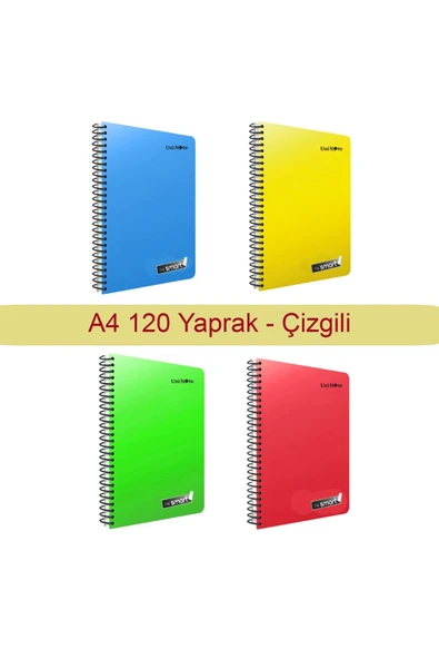Güntem Im Smart Pp Kapak Spiralli A4 120 Yaprak Çizgili Defter 72913 ürün görseli 1