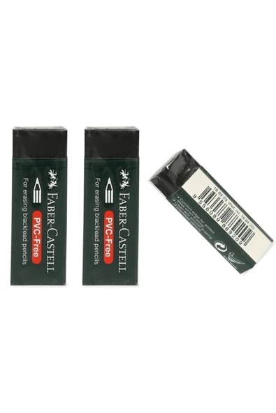 Faber Castell Pvc Free No:20 Büyük Boy Siyah Silgi(3 Adet) - Resim 2