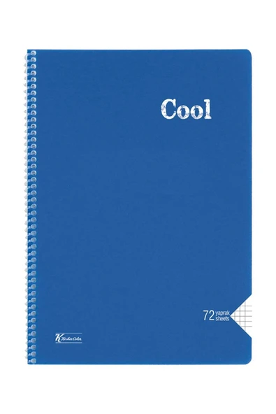 KESKİN COLOR Keskin Color Cool 72 Yp. Kareli A4 Plastik Kapak Spiralli Defter - Resim 3