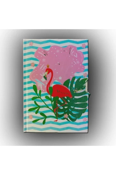 ÇINAR DEFTER Çınar Uni Note Kilitli Günlük & Hatıra Defteri Flamingo Cloud - Resim 2