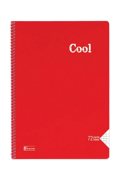 KESKİN COLOR Keskin Color Cool 72 Yp. Kareli A4 Plastik Kapak Spiralli Defter - Resim 4