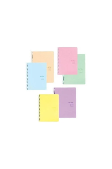 KESKİN COLOR A5 72 Yp. Kareli Pp. Kp. Spiralli Pastel Show Defter - 1