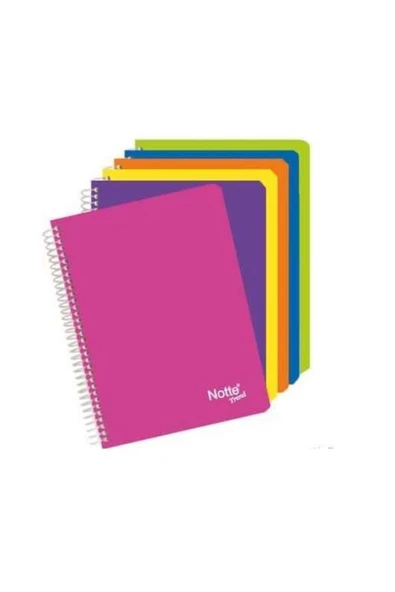 Nova A-4 Spiralli Defter Plastik Kapak Helezon Çizgili 72 Yaprak 72/1 DFN-2817 12 Li (1 Paket 12 Adet) - 1