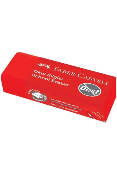 Faber Castell Dust Free Büyük Okul Silgisi Kırmızı / 187222 ürün görseli 1