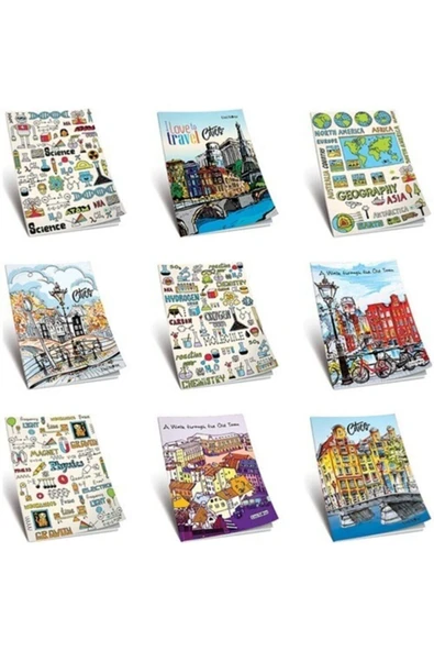 Uninote A4 Colormaxi Kaye Okul Defteri Dikişli Karton Kapak Çizgili 60 Yaprak 60/1 13004 12 Li Paket T.d ürün görseli 1