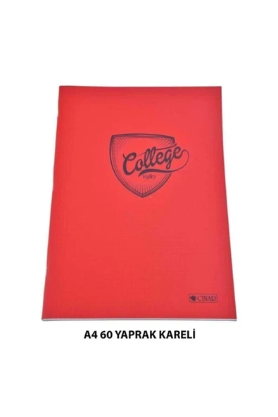 3 Çınar Çınar Pvc Kapaklı A4 Kareli Defter 60 Yaprak - 1