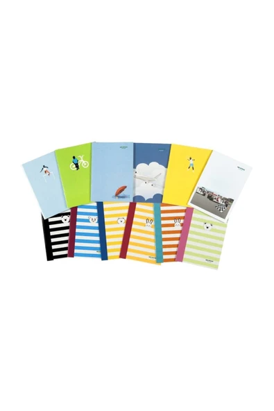 Komeks A5 Kaye Defter (dikişli) Karton Kapak Çizgili 60 Yaprak Asorti Tekli (1 Adet) ürün görseli