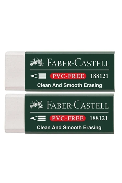 Faber Castell Faber-castell Pvc Free No:20 Büyük Boy Beyaz Silgi 2 Li ürün görseli 1