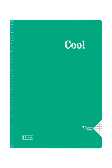 KESKİN COLOR Keskin Color Cool 72 Yp. Kareli A4 Plastik Kapak Spiralli Defter - Resim 5