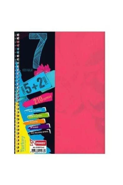 Mikro A4 210 Yaprak 5 2 Ayraçlı Okul Defteri - Resim 2