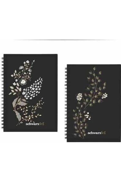 KESKİN COLOR Spiralli Defter Schwarz Foil Sert Kapaklı 14x20 Cm 60 Yaprak 410110-99 ürün görseli