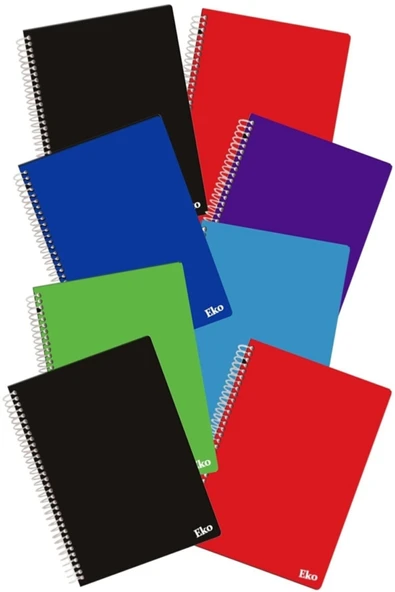 ÇINAR DEFTER A4 Okul Defteri 72 Yaprak (6 ADET 4 KARELİ 2 ÇİZGİLİ) Spralli Plastik Kapak Defter