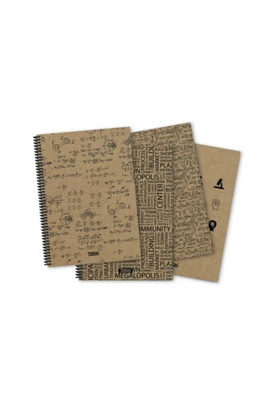 Tokaç A5 Kraft Kapak Spiralli Defter 100 Yp Kareli ürün görseli 1