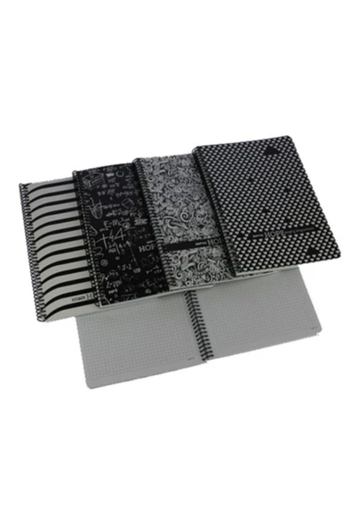 Gıpta Hope Spiralli Karton Kapak 18.5x26 Cm 80 Yaprak Kareli Defter - Resim 4