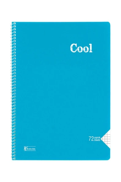 KESKİN COLOR Keskin Color Cool 72 Yp. Kareli A4 Plastik Kapak Spiralli Defter - Resim 2