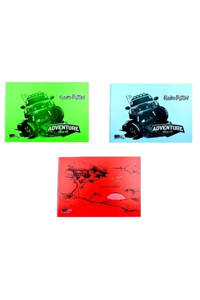 SİM Sim 35x50 Spiralli Plastik Kapak 25 Yaprak Resim Defteri ürün görseli 1