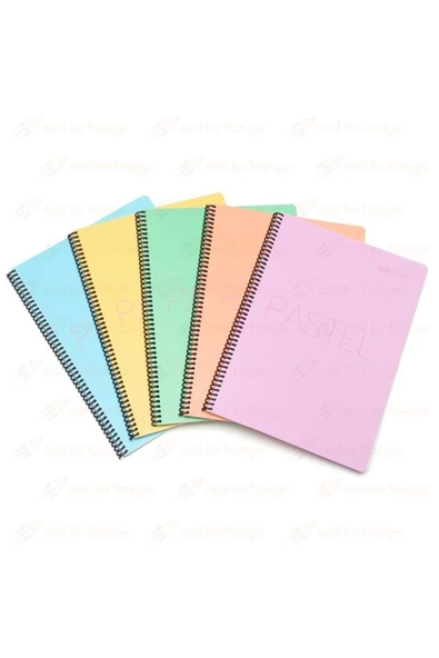 Mynote Flex Spiralli Pp Kapak A4- 120 Yaprak Çizgili Defter Pastel Renkler ürün görseli 1