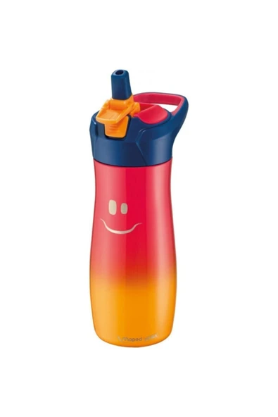 Maped Picnik 580ml Çelik Matara Gülen Yüz Figürlü Pembe 3154148713012 - Resim 2